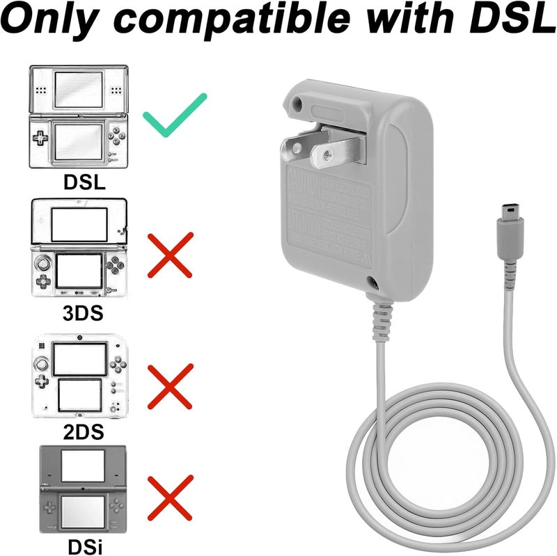 BTFO DSL Charger, 3.95ft Long DSL AC Power Adapter 100-240V Wall Plug Adapter Cord Accessories for DS Lite - Image 3